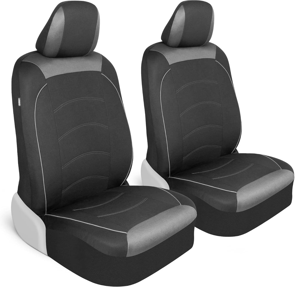Motor Trend Black Cloth Car Seat Covers for Front Seats – Premium Automotive ...