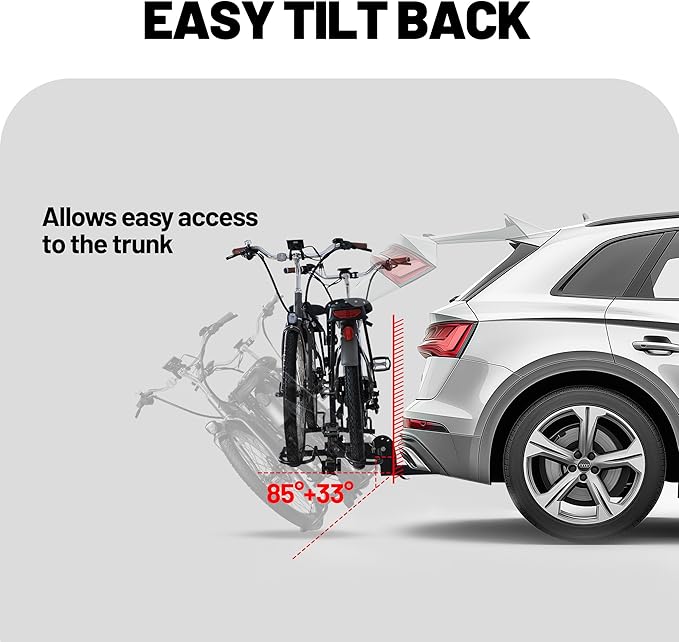 Rockland Foldable 2-Bike Rack, 200 lbs Capacity, Hitch Mount Bike Rack