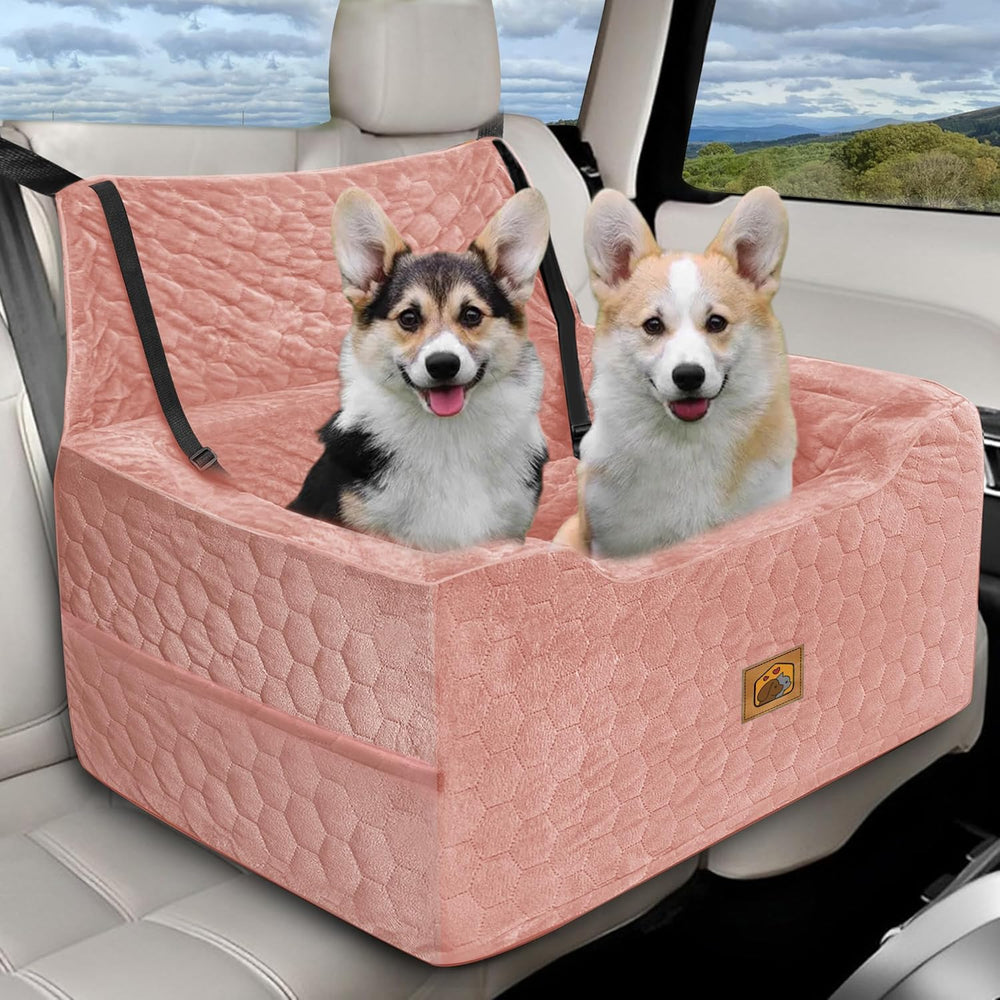 Dog Car Seat for Medium/Large Dog Booster Seat Under 60 lbs or 2 Small Dogs, ...
