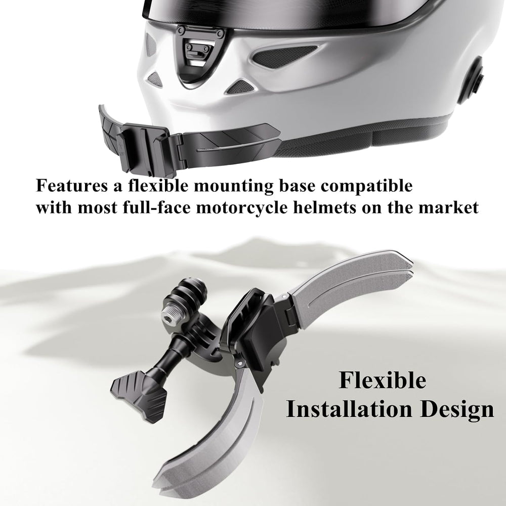 Kewig Universal Motorcycle Helmet Chin Camera Mount, Quick-Release Design