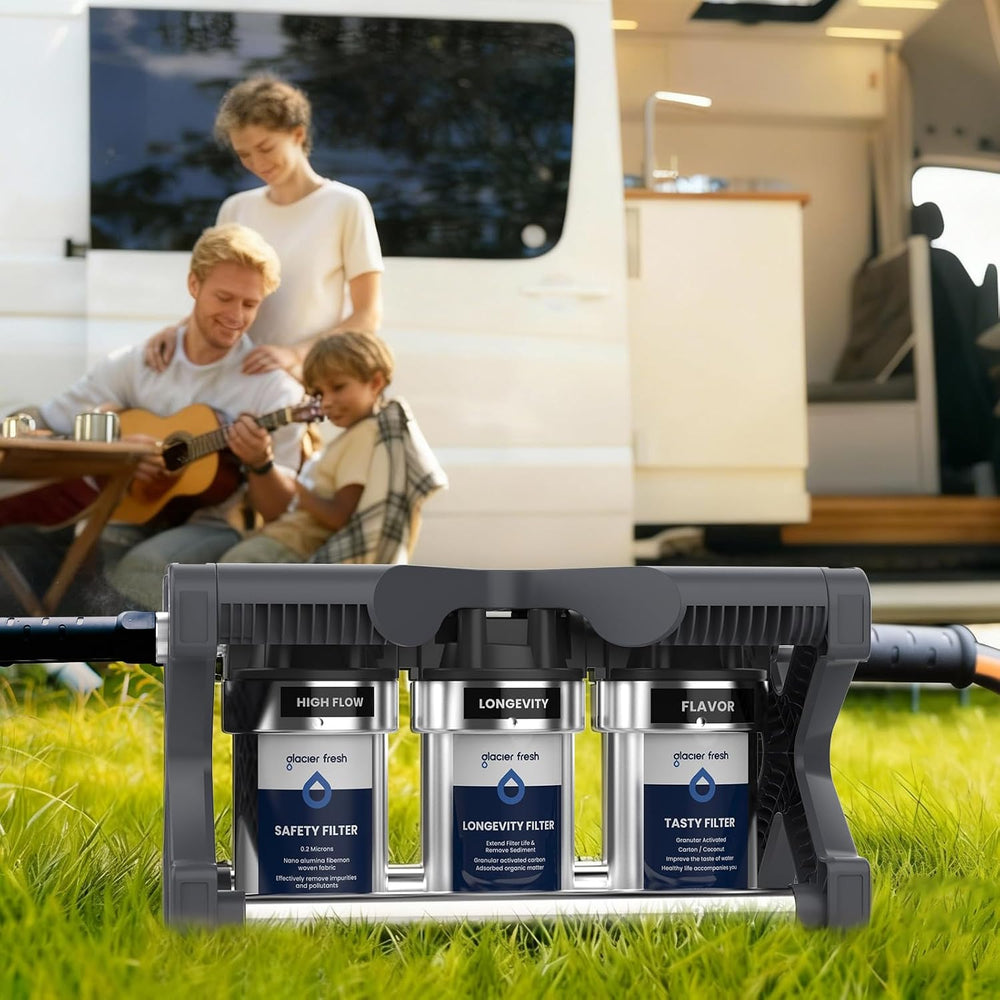 GLACIER FRESH GFRVWP03 3-Stage RV Water Filtration System