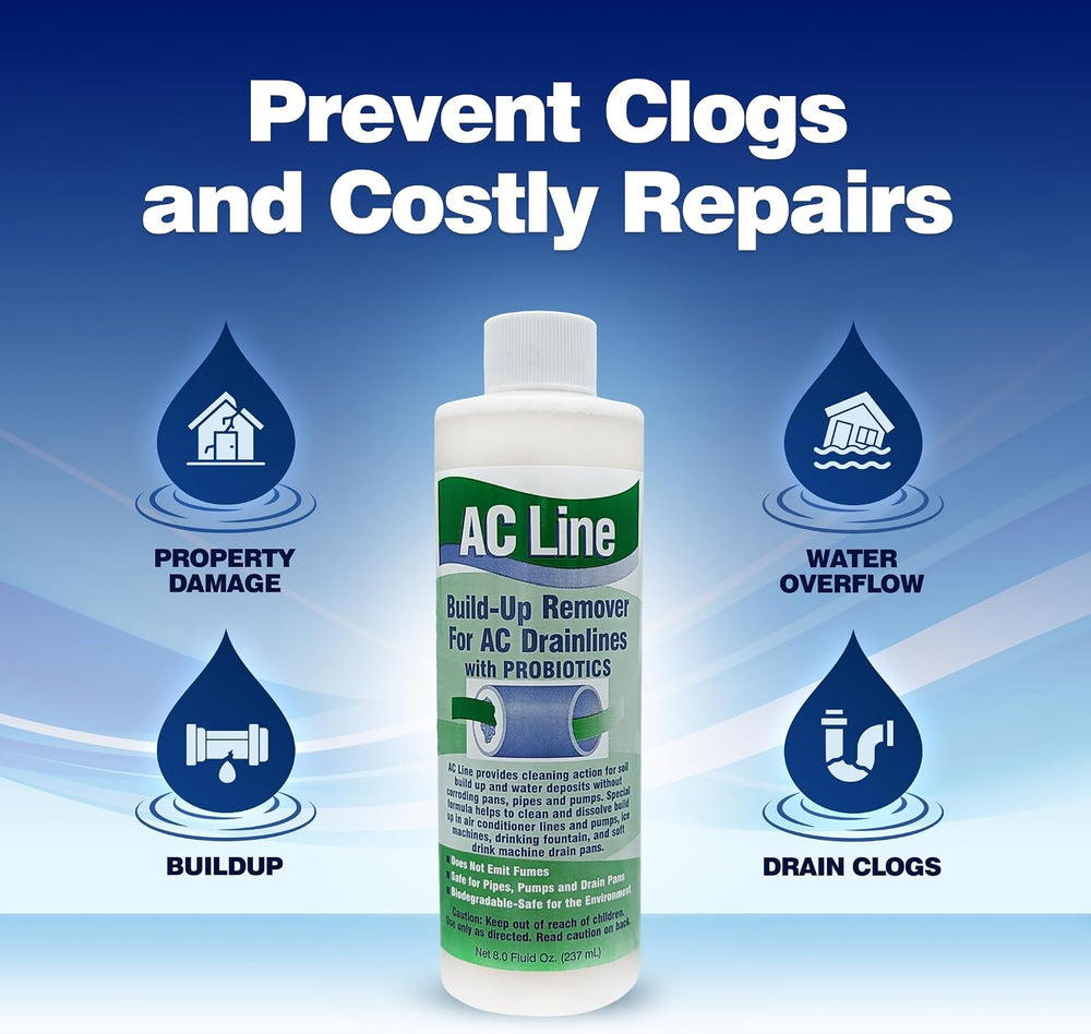 AC Drain Line Cleaner - 6 Pack / 18 Month Supply - Cleans HVAC drain lines, c...