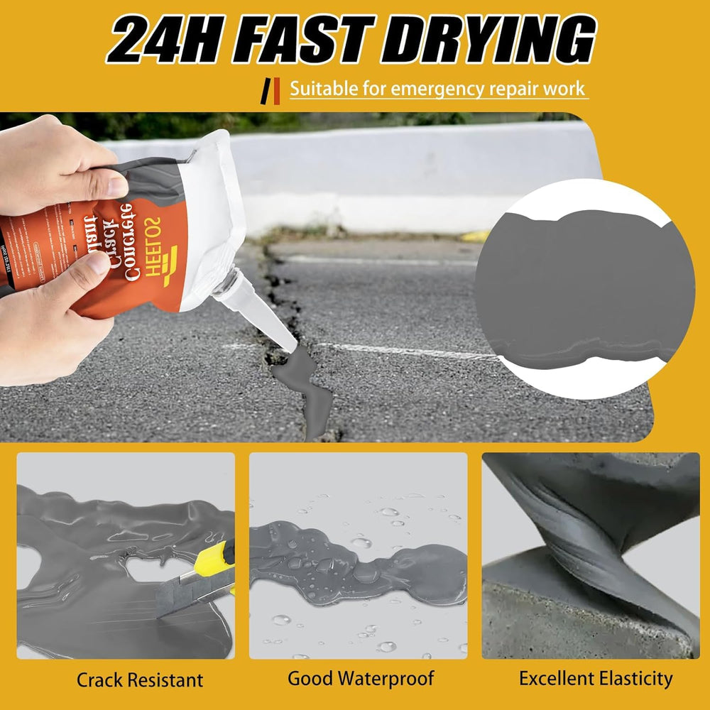 Concrete Crack Filler, 9Packs Premium Concrete Crack Sealant, Weather-Resista...