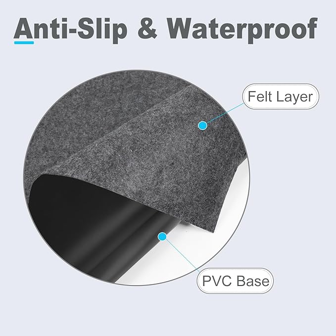 4.9 x 9.2 ft Garage Floor Mat for Under Car & Golf Cart, Oil Spill Mat to