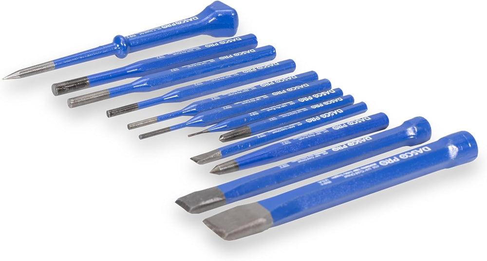 DASCO PRO 12 Piece Punch and Chisel Kit, Assembled in USA, VN70088 88
