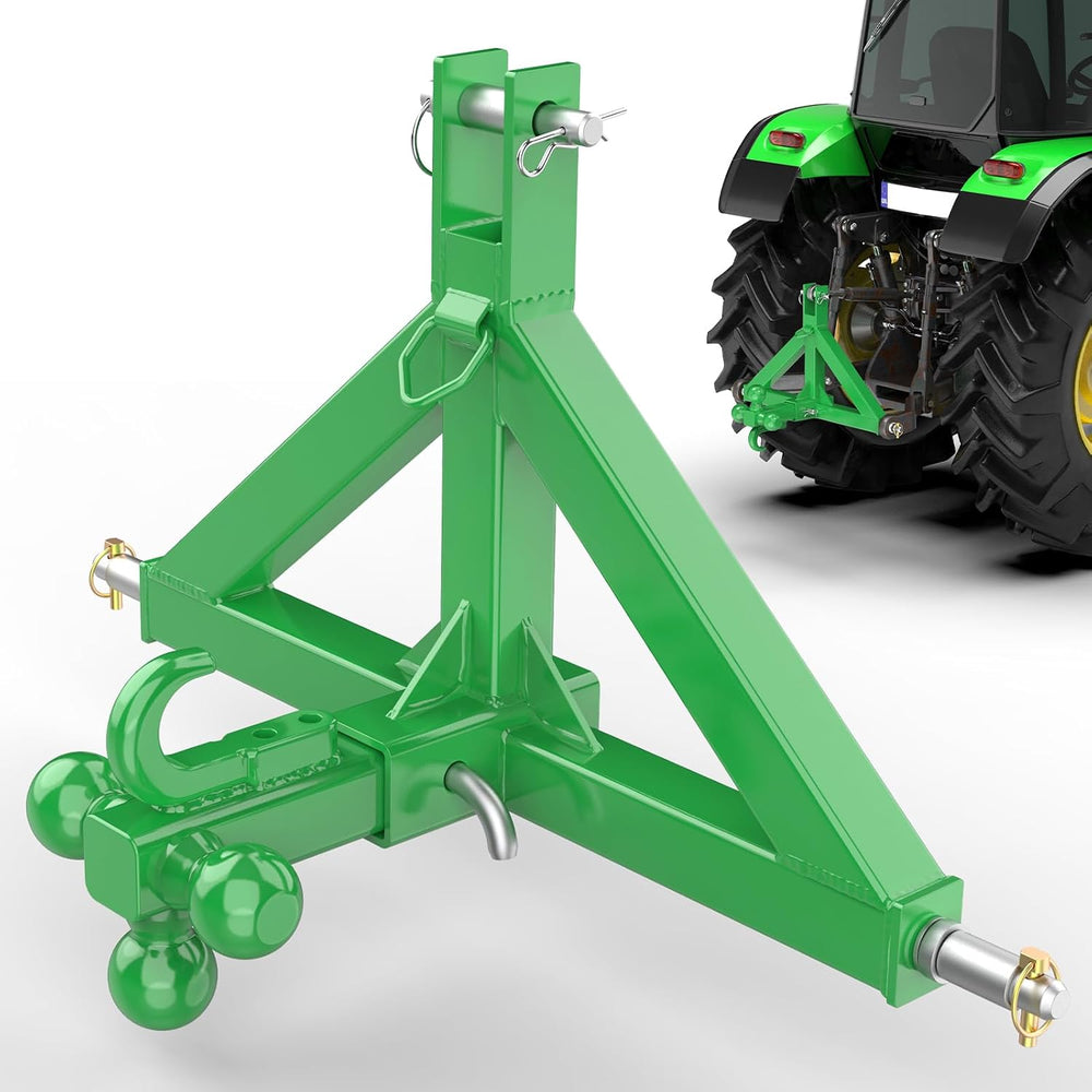 3 Point Trailer Hitch 2โ Receiver for Cat 1 Tractor Quick Hitch Attachment