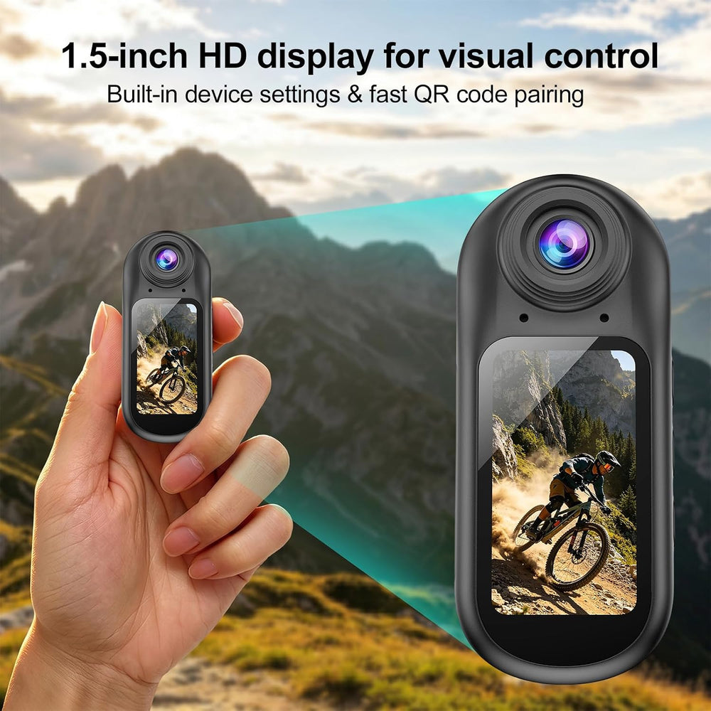 4K Mini Body Camera with EIS 6-Axis Stabilization,POV Action Camera