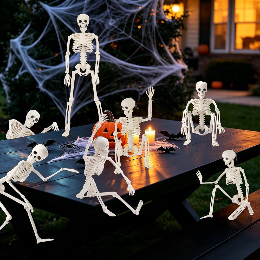 KIRAAT 10 Pack 16" Halloween Skeletons Set for Halloween Decorations Par...