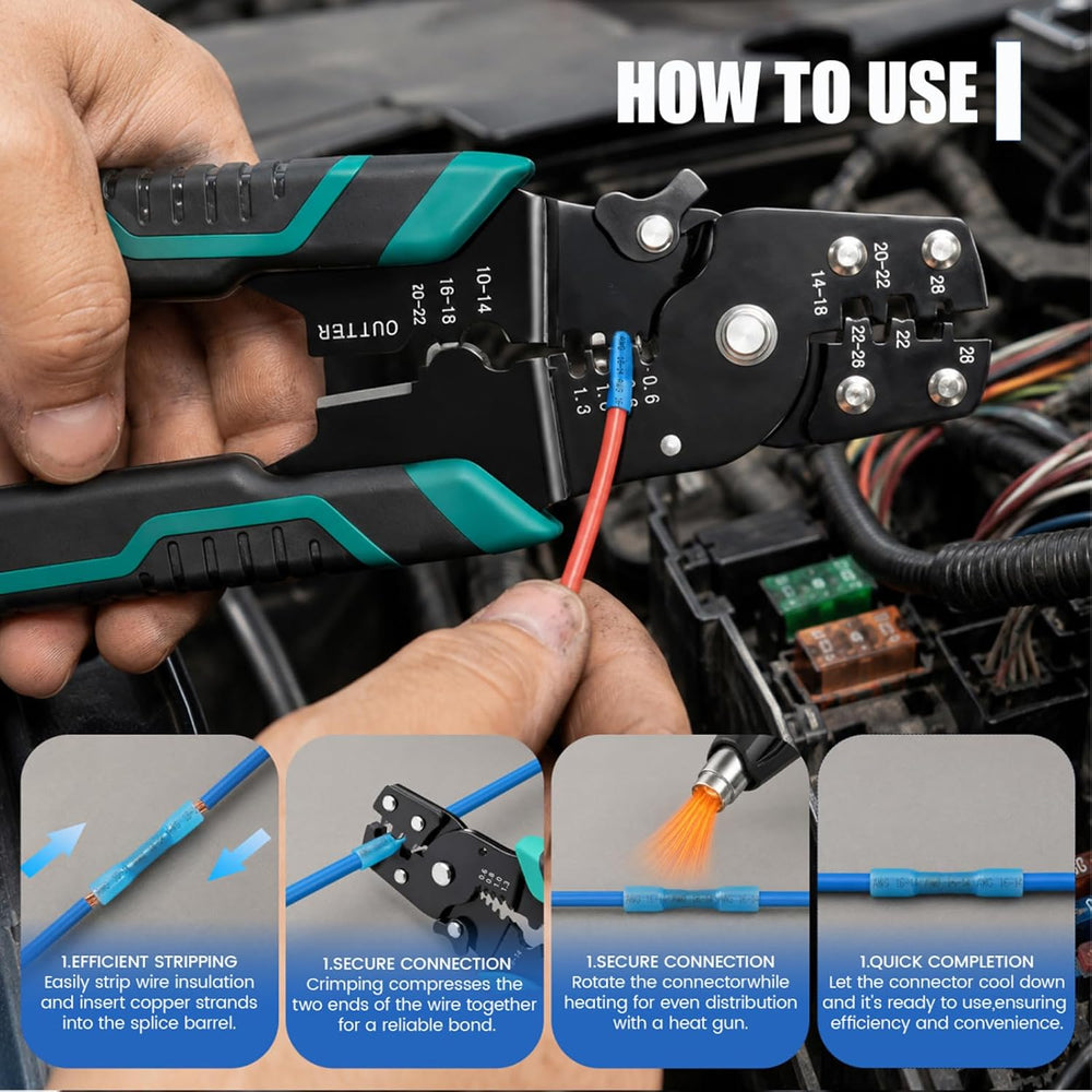 Heat Shrink Butt Connectors Kit 300 PCS, Waterproof Wire Connectors