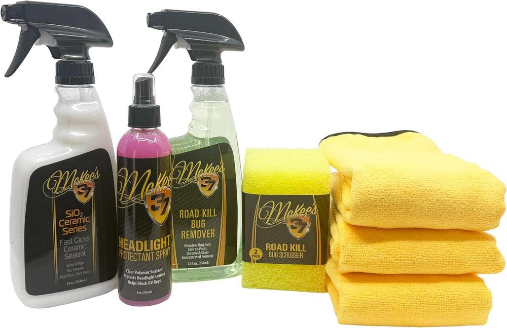 McKee's 37 Road Kill Remover + Protection Kit – Bug Remover + Headlight S...