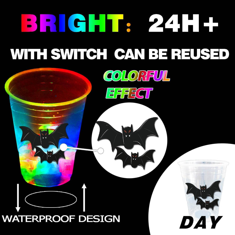 mishunyus 40 Pcs Glow in The Dark Halloween Party Cups