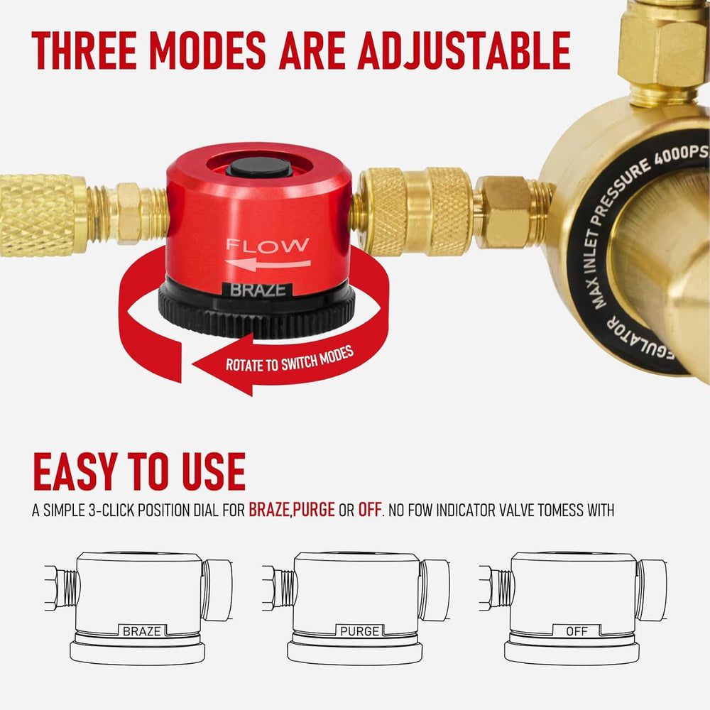 RX WELD Nitrogen Purge Tool, HVAC Brazing Regulator