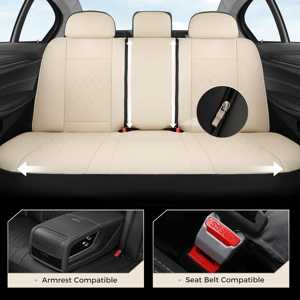 Coverado Car Seat Covers Full Set, Automotive Front and Rear Seat Covers with...