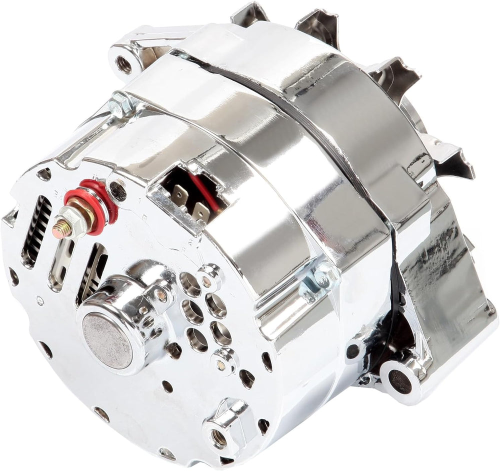 Automotive Alternator Chrome for 110Amp 1 Wire Self Exciting Street Rod GM 30...