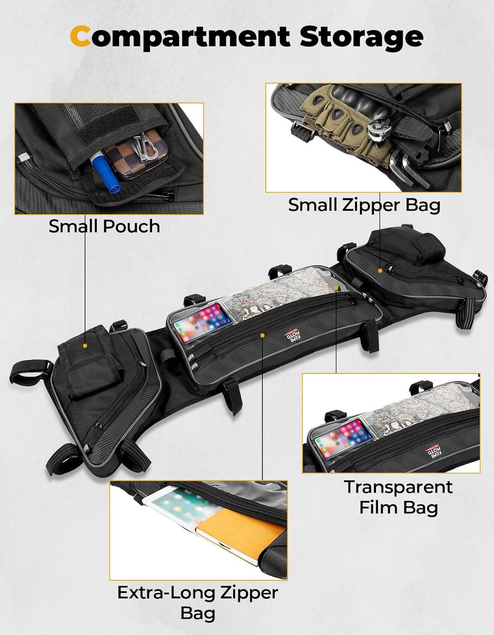 KEMIMOTO UTV Roof Bag Compatible with 2024-2026 Polaris RZR XP1000/XP4 1000 |...
