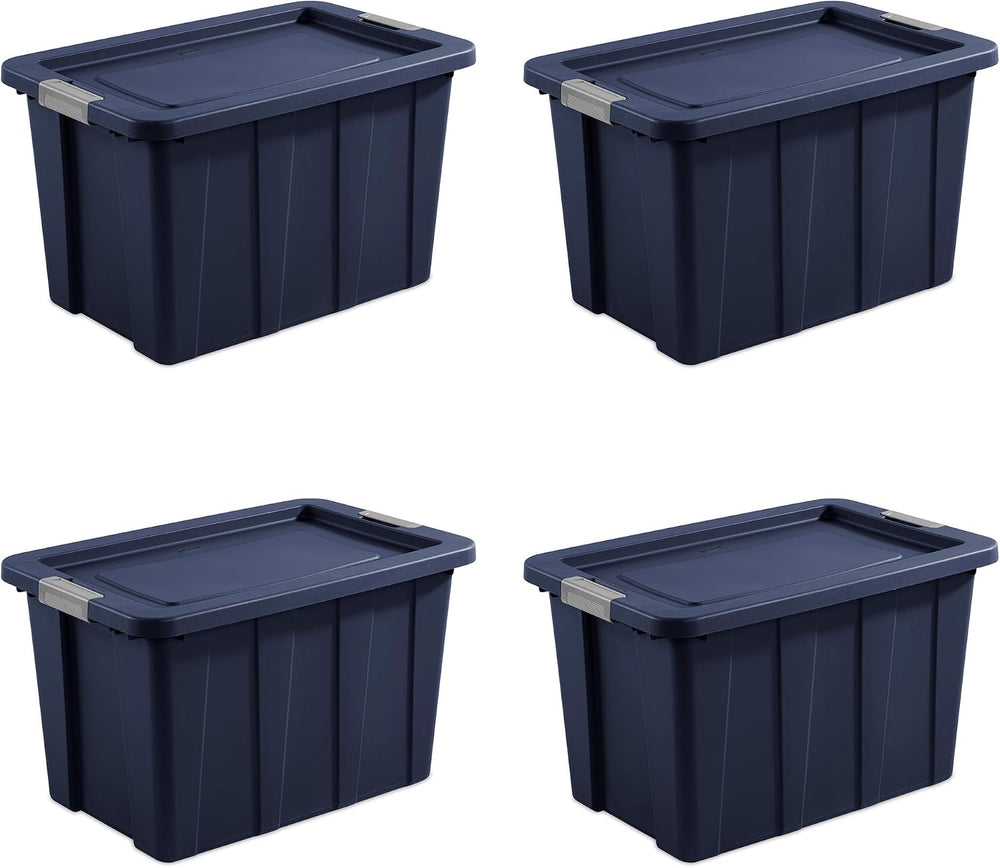 Sterilite Latching Tuff1 Tote Containers w/ Lids, 30 Gallon, 4-Pack