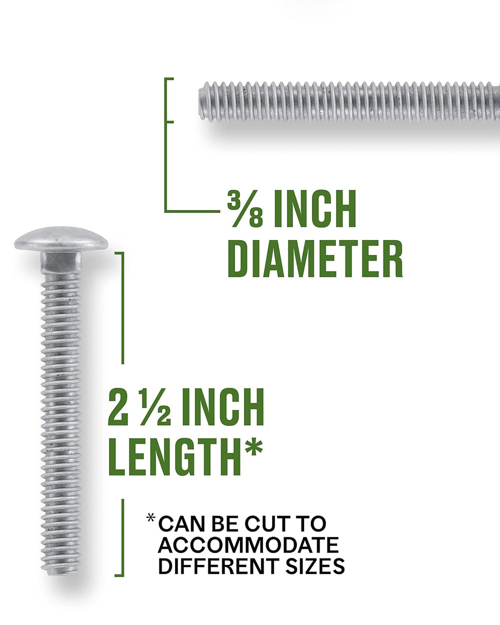 Hillman 3/8X2-1/2 Carriage Bolt