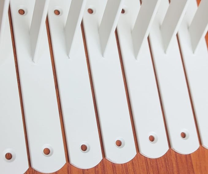 16 Pack L10 x H 8" White Heavy Duty Shelf Brackets