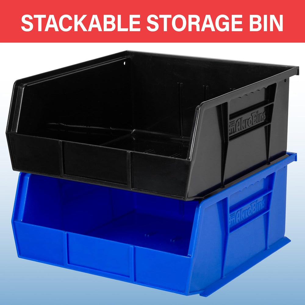 Akro-Mils 30235 AkroBins Plastic Storage Bins, 11"x11"x5", Blu...