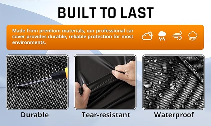 Full Exterior Covers with Silver Stripe Design, Sedan Car Cover