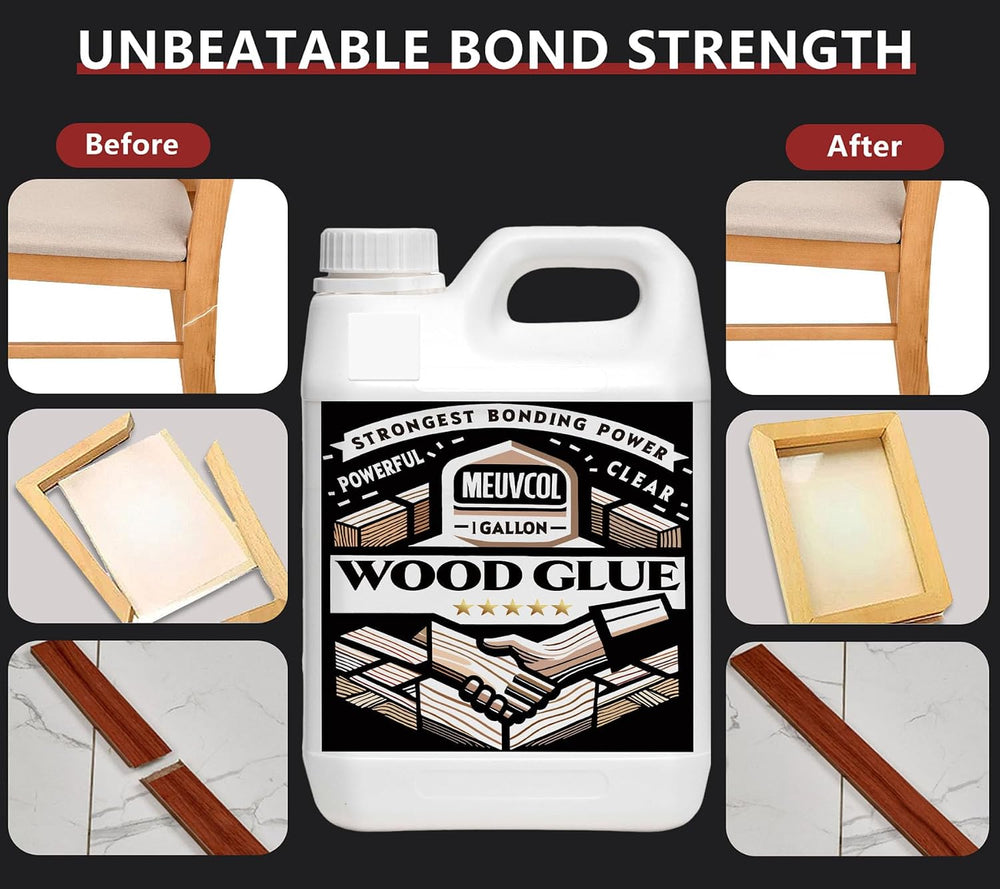 Wood Glue 1 Gallon, Ultimate Wood Glue for Furniture Heavy Duty, Furniture Gl...