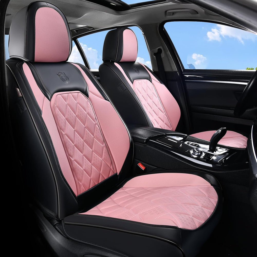 Coverado Leather Seat Covers, Car Seat Covers Full Set, Waterproof Faux Leath...