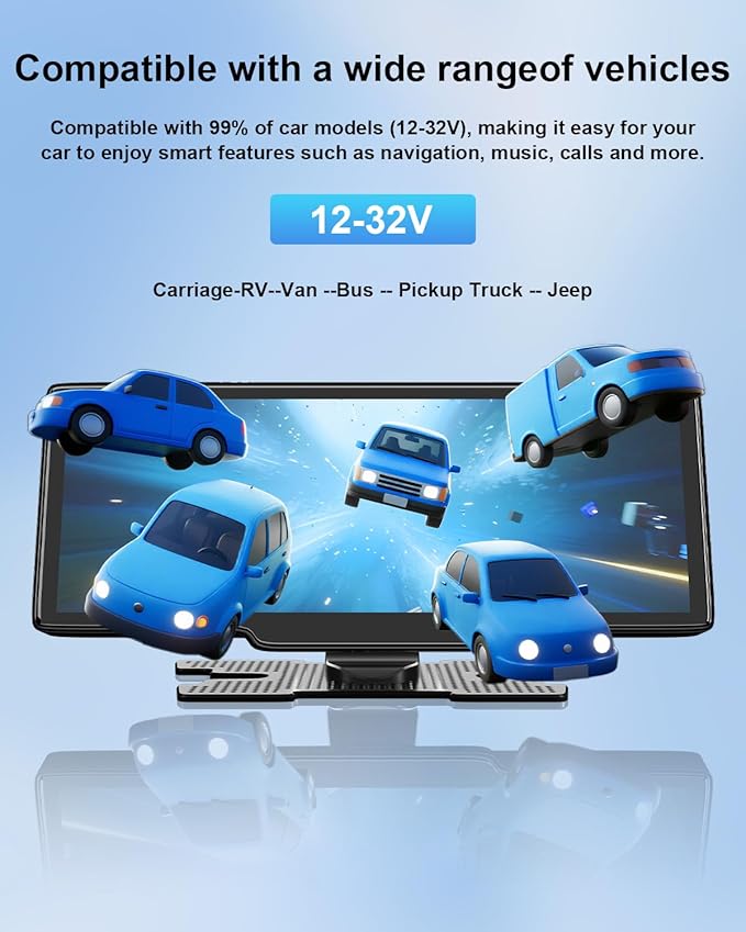 Carplay Screen for Car, 10.26’’ HD Wireless Apple Carplay & Android Auto ...