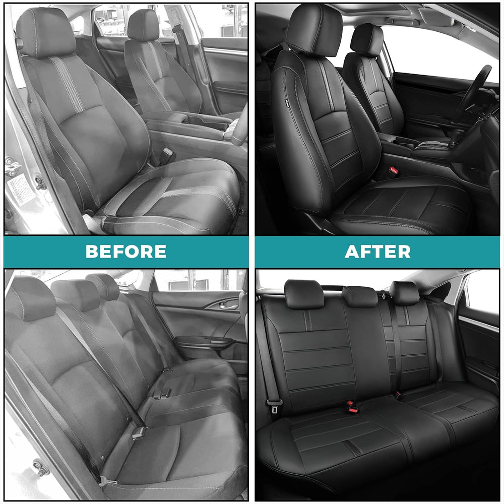 Leather Seat Covers for Honda Civic Sedan LX 2016-2021