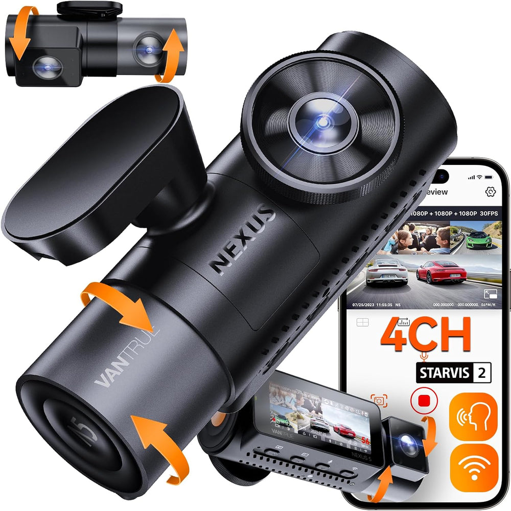 Vantrue N5 4 Channel WiFi 360° All Sides Dash Cam