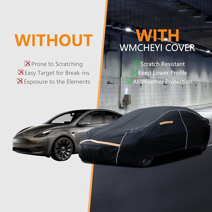 Car Cover Waterproof All Weather, 6 Layers Car Covers