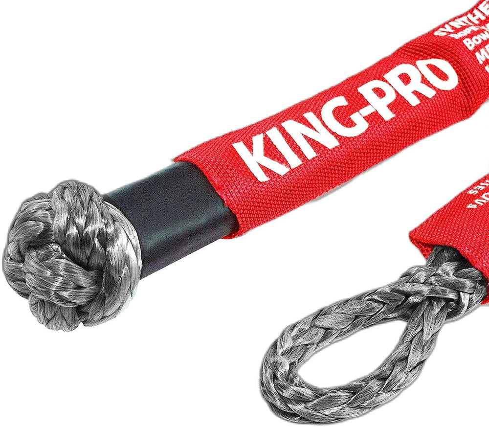 KING-PRO Recovery Ring 7/16"x20" 2PCS Soft Shackle 35,000lbs Breaki...