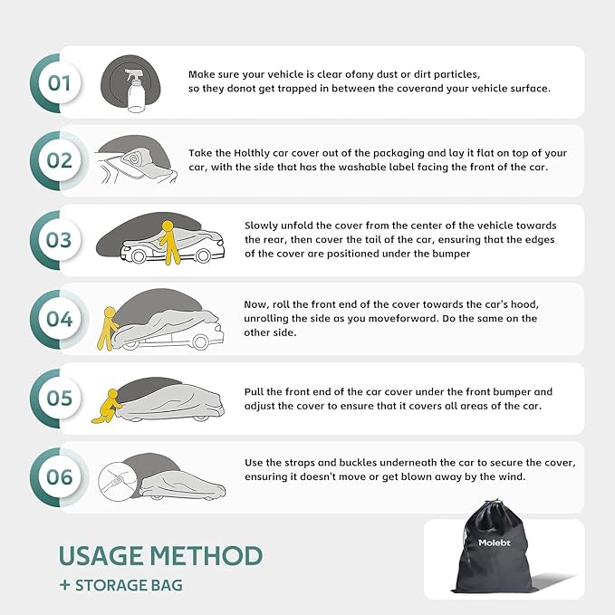 SUV Car Cover Custom Fit for Mercedes-GLC 300 350E/GLB 180 200 250, Waterproof