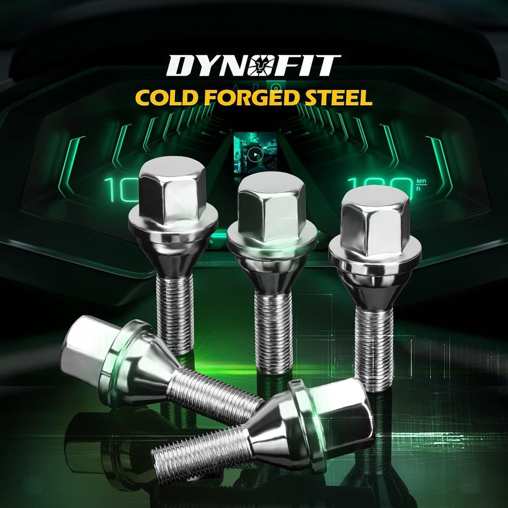 dynofit 12x1.25 OEM/Stock Wheel Lug Bolts, 20pcs ET 28mm Shank 19mm Hex 2.45 ...