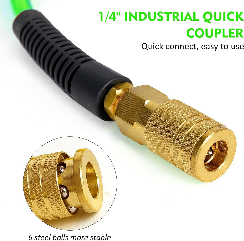 Air Hose 1/4 Inch x 100 Feet Reinforced Polyurethane (PU)