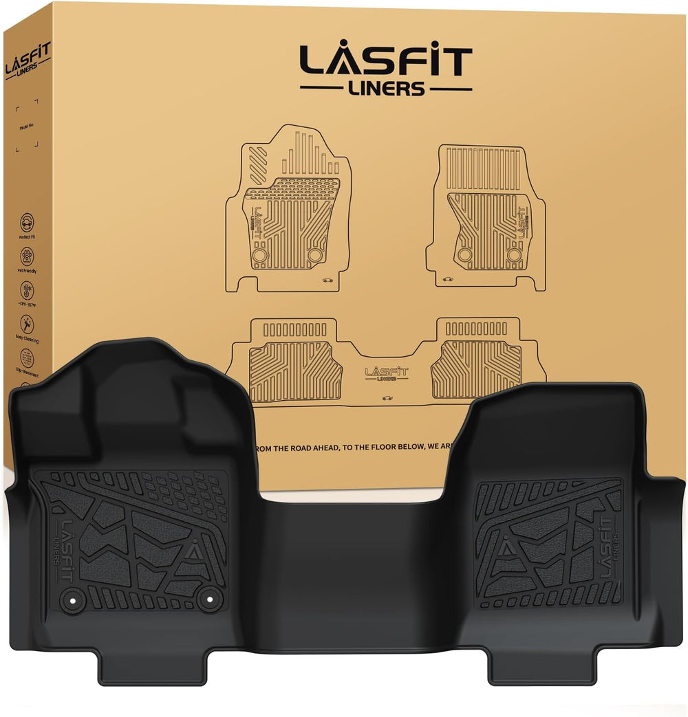 LASFIT Front Floor Mats for Ford F-150 2015-2025 Regular Cab Carpet Floor