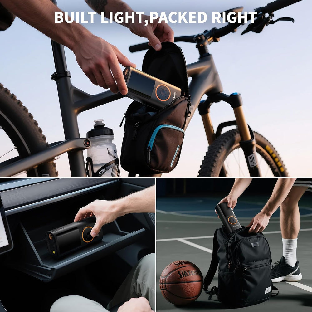OlarHike Tire Inflator Portable Air Compressor, Cordless Electric Bike Pump