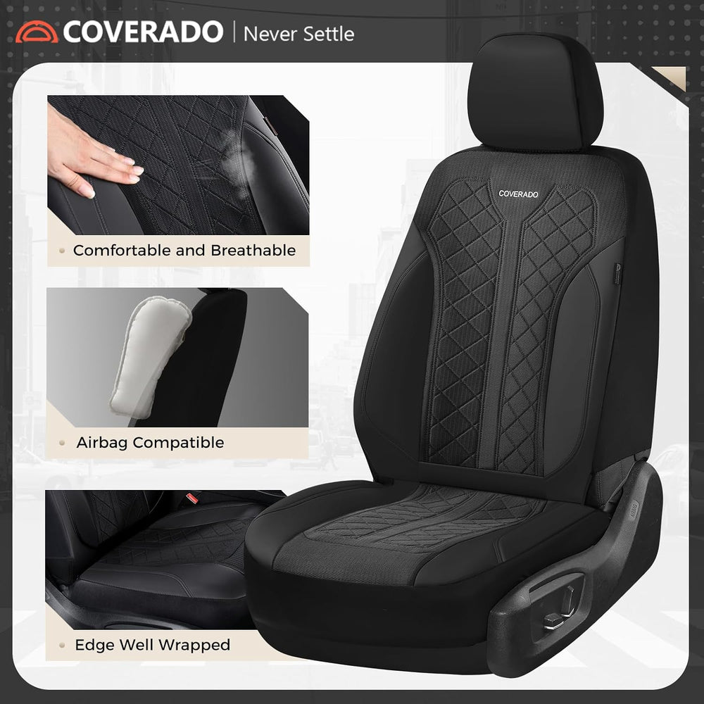 Coverado Car Seat Covers 5 Seats, Seat Covers Full Set, Mesh Breathable Seat ...