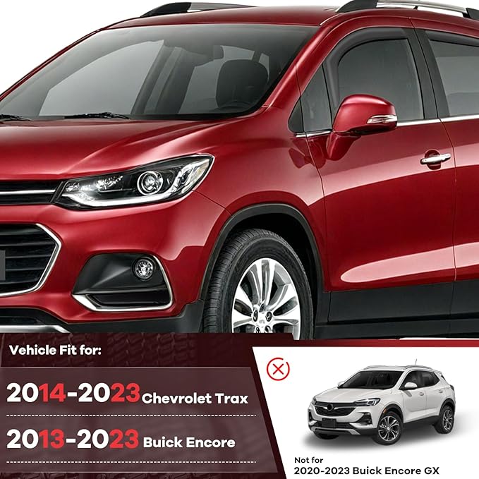 in Channel Rain Guards Fit for Buick Encore 2013-2023/Chevrolet Trax 2014 201...