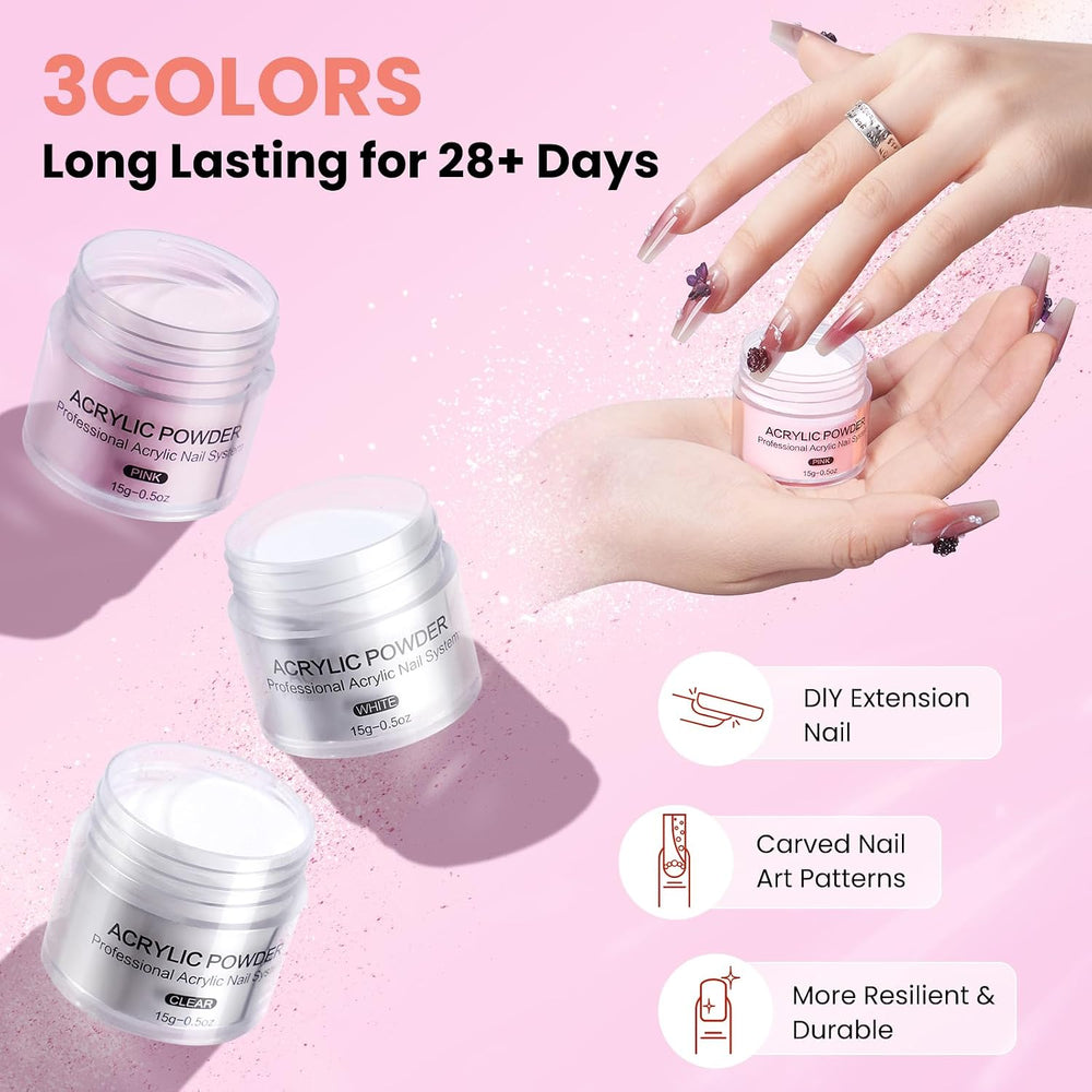 Nail Kit for Beginners with Everything, Practice Hand & Storage Gift Bag