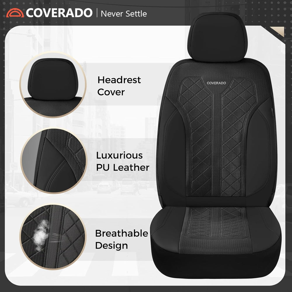 Coverado Car Seat Covers 5 Seats, Seat Covers Full Set, Mesh Breathable Seat ...