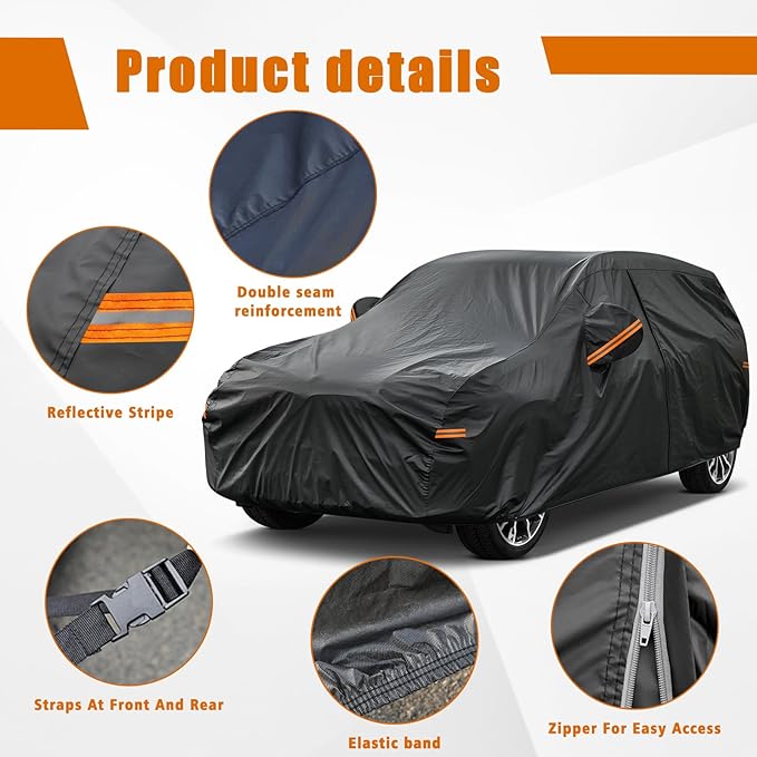 Kayme 7 Layers SUV Car Cover Custom Fit