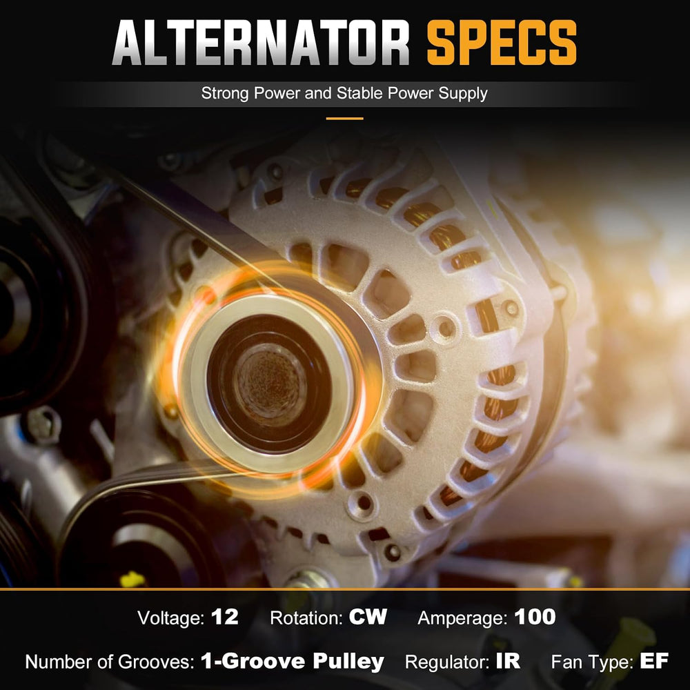 1-Wire Alternator Replacement Compatible with Buick for Chevrolet 12V 100 Amp...