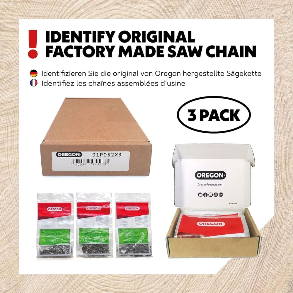 Oregon Chainsaw Chain for 14" Bar, 3/8" LP, .050" Gauge, 50 Dr...