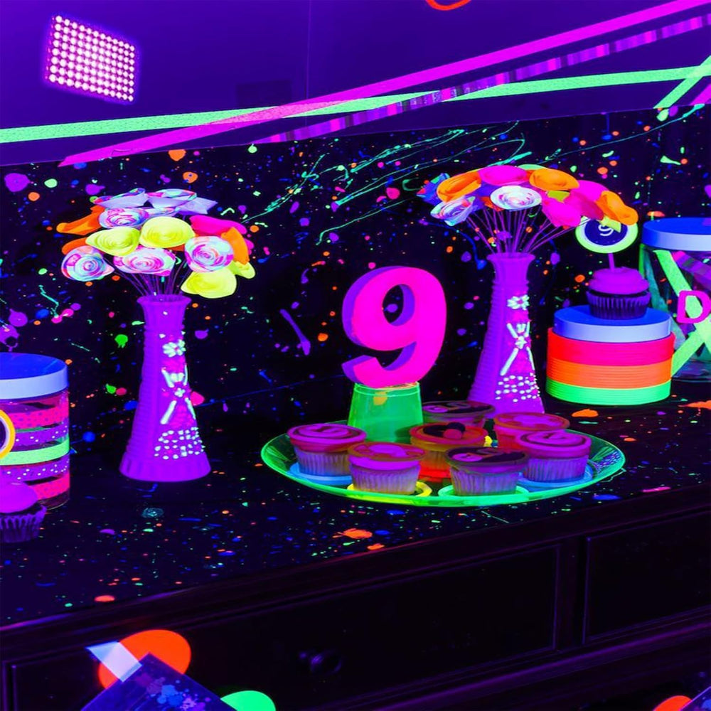 2 Pack 100W UV Black Light, IP65 Waterproof, Glow Party Light, Stage Lighting...