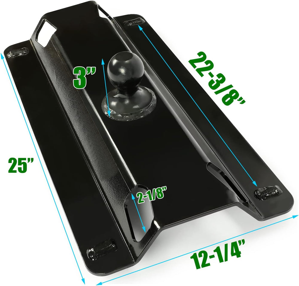 5th Fifth Wheel to Gooseneck Hitch Ball Adapter Plate for Pickup Truck Bed Re...
