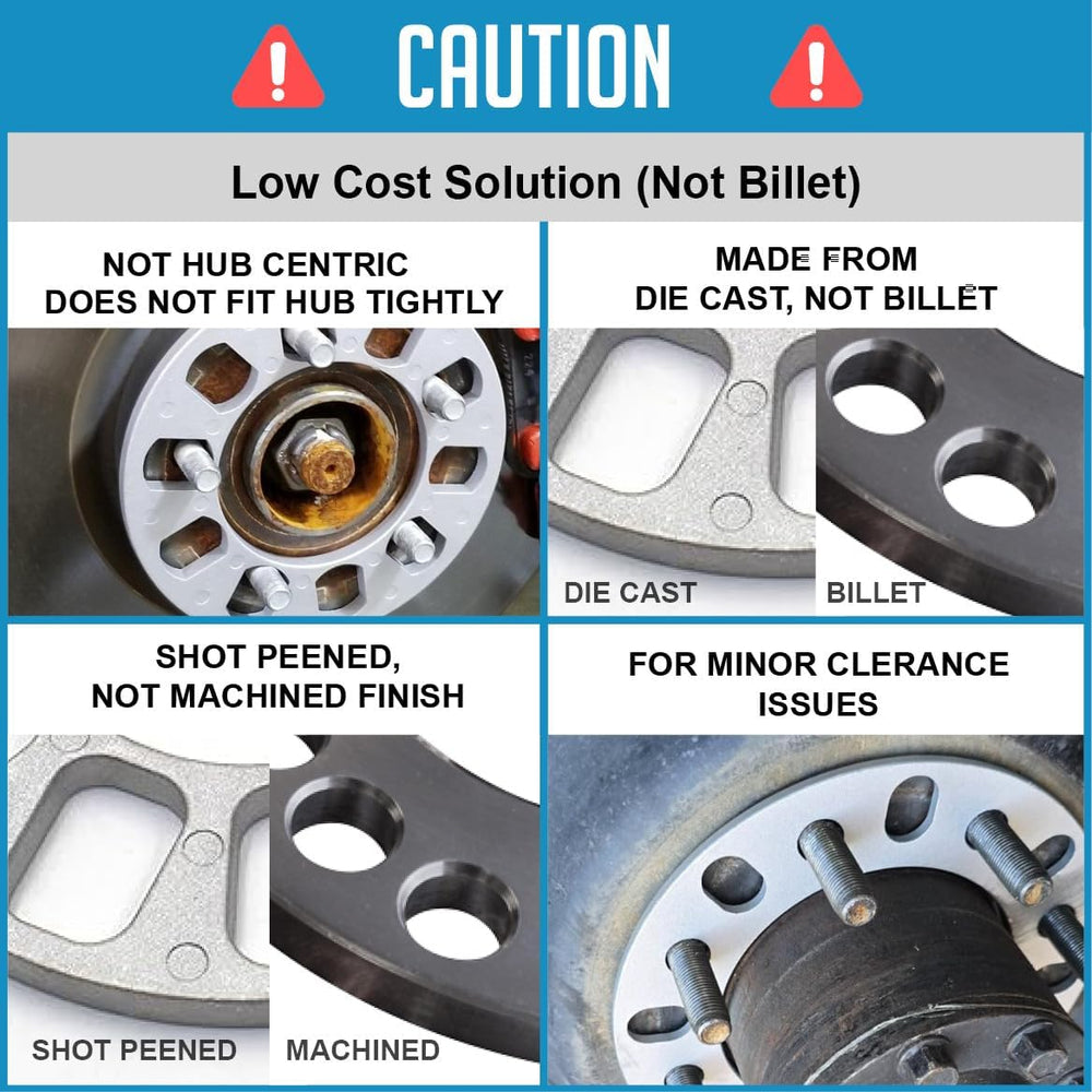 Wheel Accessories Parts 4 Pcs Die Cast Wheel Spacers 12mm 1/2" Thick Fit...