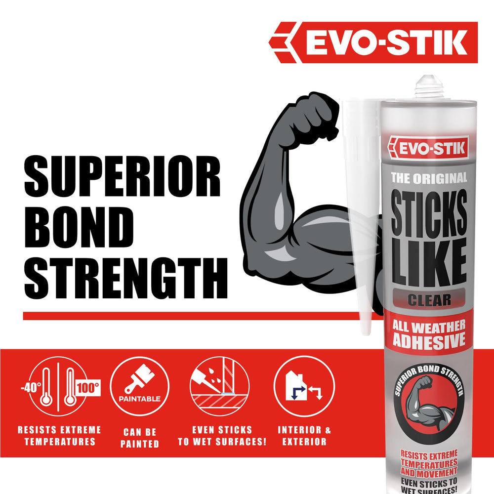 EVO-STIK Sticks Like Adhesive, All Weather, Extreme Temperature & Movemen...