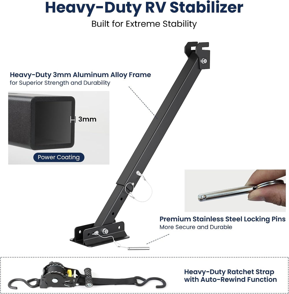 Aluminum I-Beam RV Stabilizer,Camper Wobble Jack Trailer Essentials