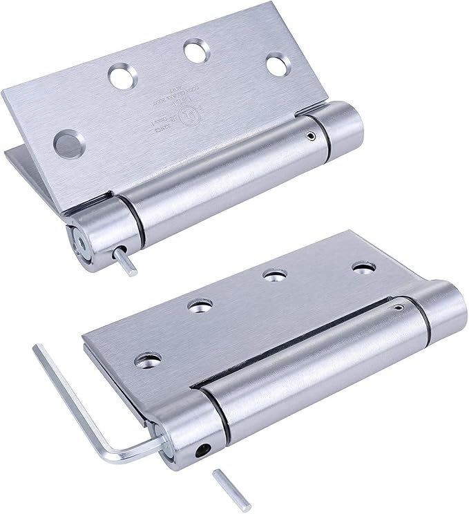 2 Pack - 4.5"x4.5" Stainless Steel Self Closing Reversible Door Hin...