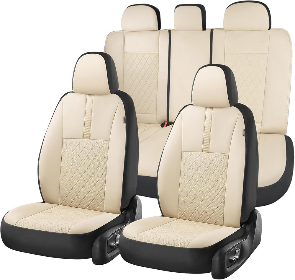 Coverado Car Seat Covers Full Set, Automotive Front and Rear Seat Covers with...